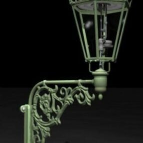 Vintage ijzeren gaslamp 3D-model