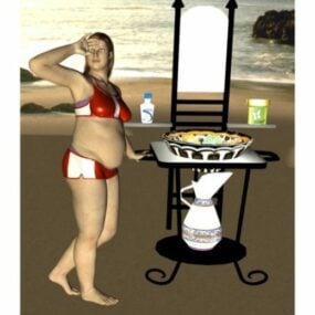 Spielfigur-Körperteil 3D-Modell
