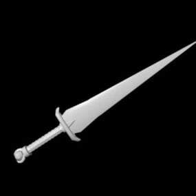 Einhändiges Schwert, antike Waffe, 3D-Modell