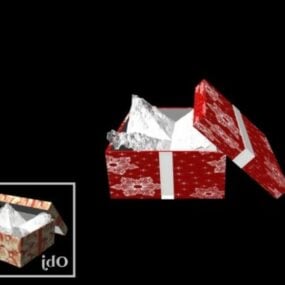 Geopende geschenkdoos 3D-model