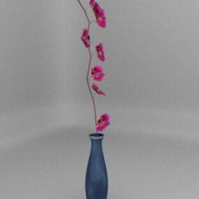 گلدان گل ارکیده مدل سه بعدی گل