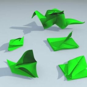 Japanese Origami Bird Paper 3d model