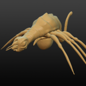 Model 3D owada z wieloma nogami