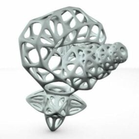 生体認証メッシュの抽象的な形状の 3D モデル