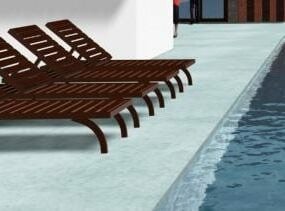 Modello 3d della sedia pigra per il nuoto