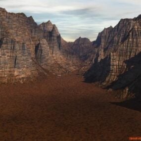 3D model planety Desert Mountain