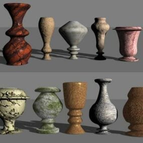 3д модель набора классических ваз