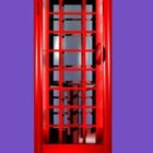 Cabina de cabina telefónica roja
