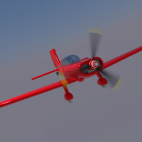 Modello 3d di volantino sportivo per aereo di utilità