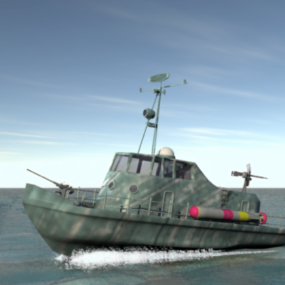 Modello 3d della barca veloce
