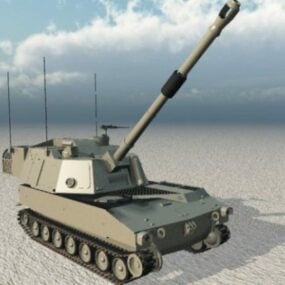 3D model houfnicového tanku Paladin