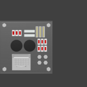 Panel für elektronisches Controller-Board 3D-Modell