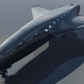 Model 3D statku kosmicznego do transportu pasażerskiego