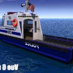 Model 3D łodzi patrolowej