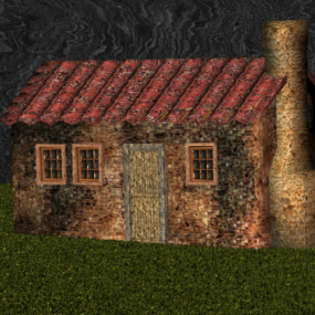 Peasant Cottage House 3d model