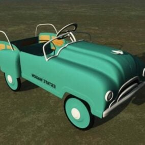 Vintage Pedal Car Wagon 3d model