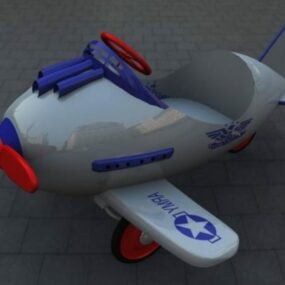 3д модель футуристического самолета в мультяшном стиле