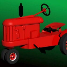 Vintage Pedallı Traktör 3D modeli