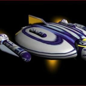 Pegasus Futuristisches Raumschiff 3D-Modell