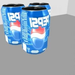 3д модель банки с газировкой Pepsi