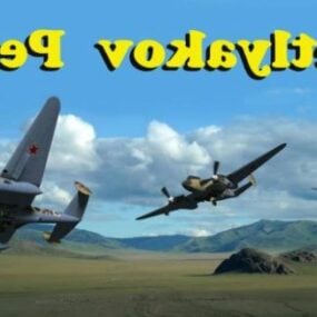 Russisk jagerfly Petlyakov Pe2 3d-modell