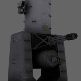 Model 3D granatowego pistoletu Phalanx Ciws