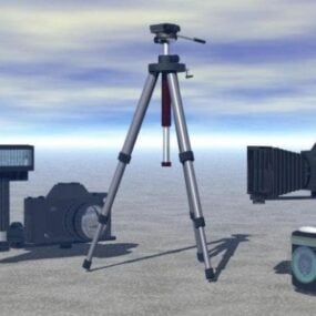 مجموعة معدات تصوير الكاميرا نموذج ثلاثي الأبعاد