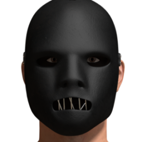Pig Mask With Human Character 3d model