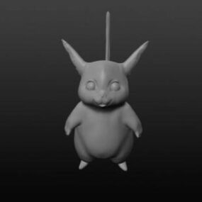 Pikachu Cartoon Character 3d model