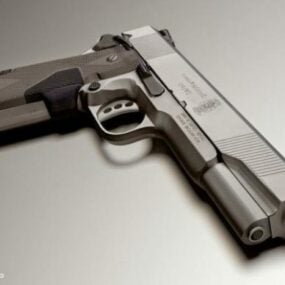 총 권총 9mm 3d 모델