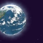 Planet Erde mit Wolke