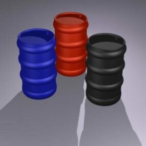 Plastic Barrel Drum 3d model