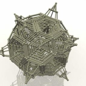Modello 3d della decorazione della forma della linea della sfera