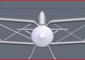 3D model vojenského letadla na nákladní vozidlo