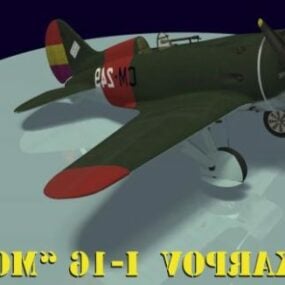 Model 2D samolotu Polikarpow I16 z II wojny światowej