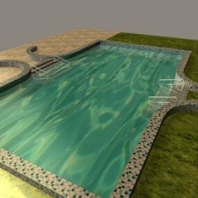 Buitenzwembad 3D-model
