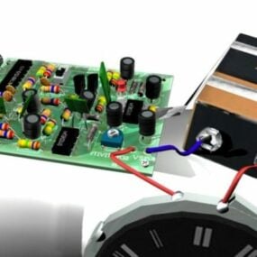 Baskılı Elektrik Devre Kartı 3d modeli