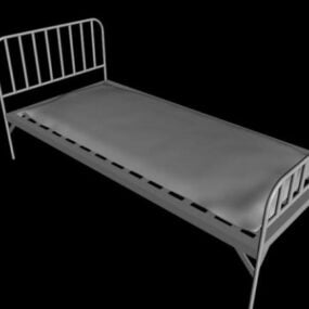 3д модель детской двухъярусной кровати с лестницей