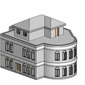 Projekt budynku willi Model 3D