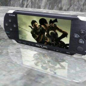 Modello 3d del gadget da gioco Psp Sony