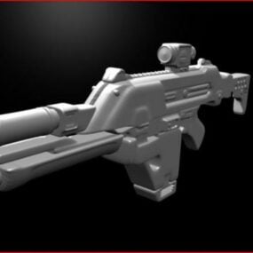 Pulse Rifle Gun 3d-modell