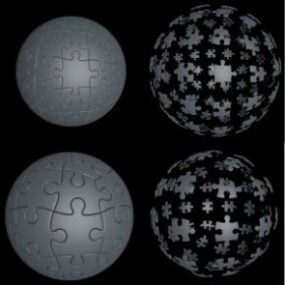 Puzzle Game Sphere Ball 3d model