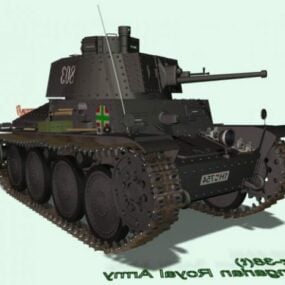Military Pz38 Vintage Tank 3d -malli
