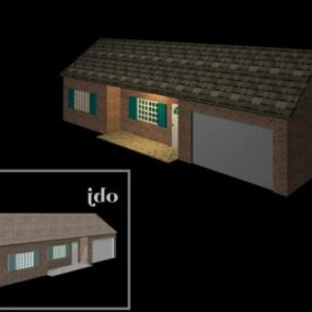 3D-Modell eines Cottage-Hauses im Ranch-Stil