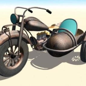 דגם תלת מימד של אופנוע Ratbike