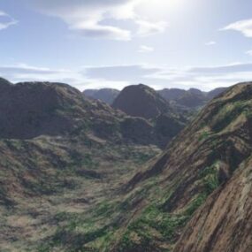 ローリングヒル山の風景3Dモデル