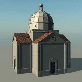 3D model budovy renesančního kostela
