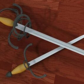 3d модель кинджального меча епохи Відродження