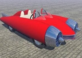 ريترو روadsثالثا سيارة نموذج 3D