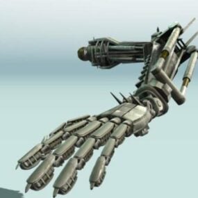 Lidské robotické paže Rigged Animovaný 3D model
